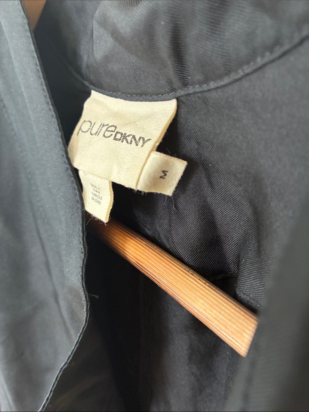 Lightweight Black Silk Drawstring Jacket - Picture 4 of 5